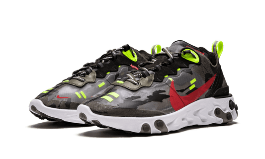 Nike React Element 87 Medium Olive Volt Crimson - CJ4988-200
